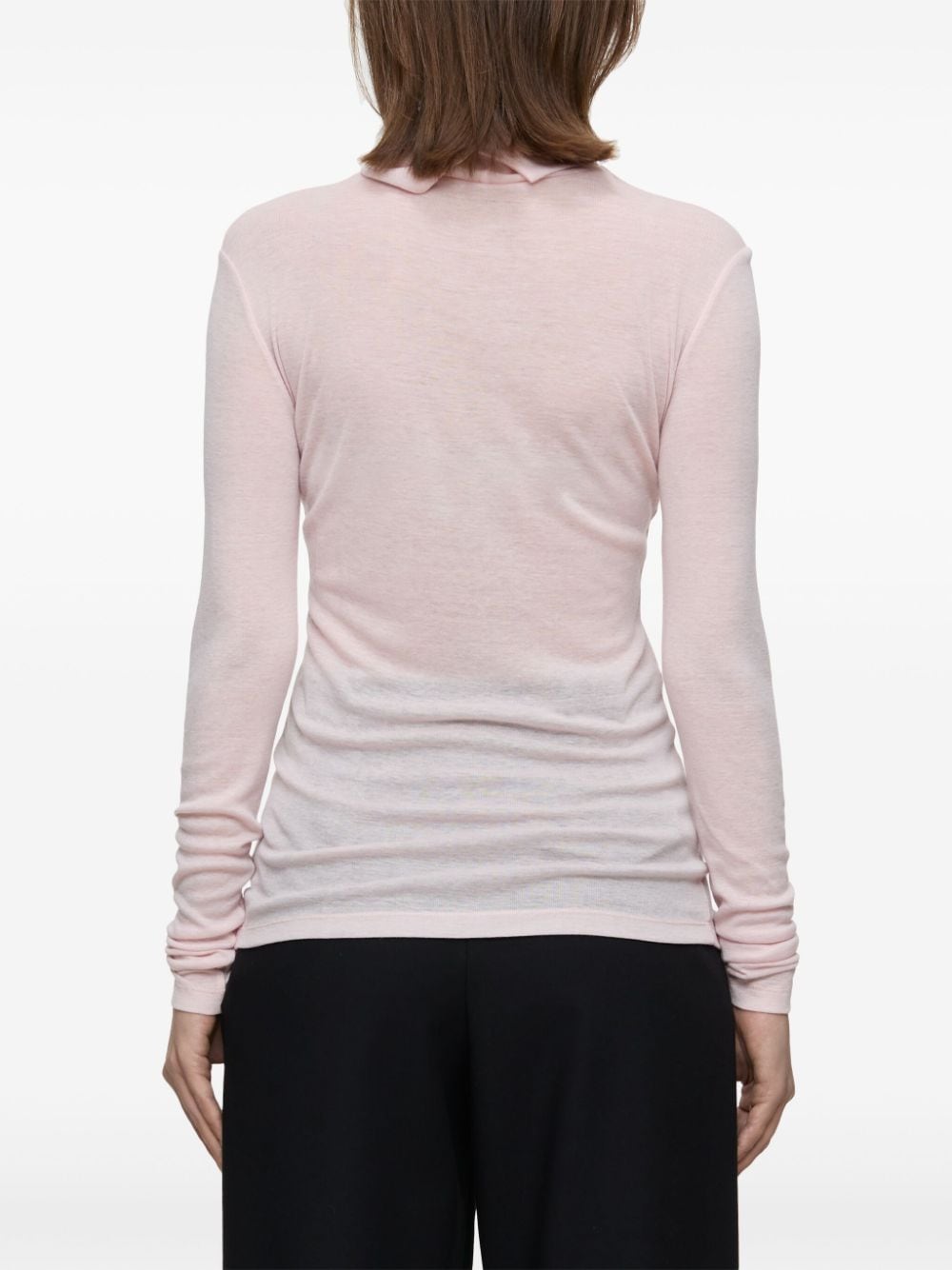 Shop Closed Roll-neck Wool Jumper In Pink