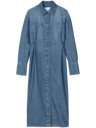 white christmas dresses Light Chambray Sleeveless Mini Dress - Casual Dresses