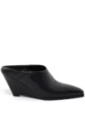 Closed 70mm wedged-heel mules - Black