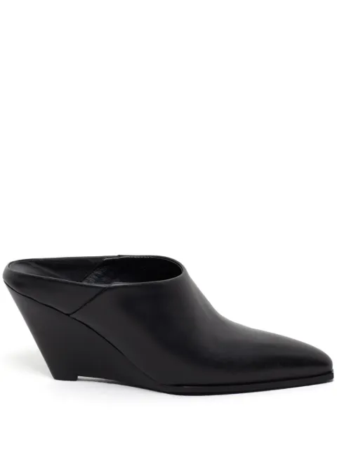 Closed 70mm wedged-heel mules 