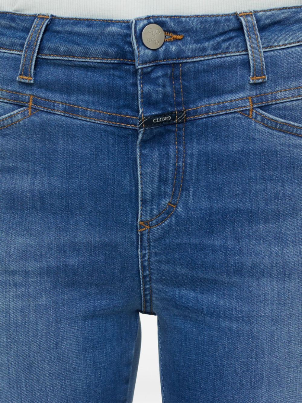 Shop Closed Skinny Pusher Jeans In Blue