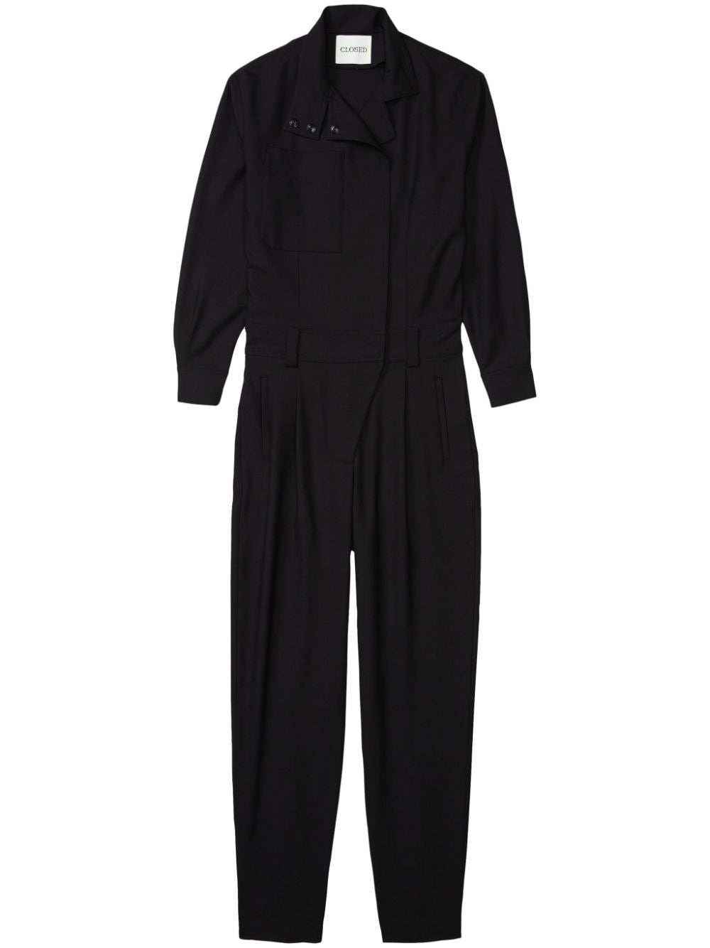 Closed Wollen jumpsuit Zwart