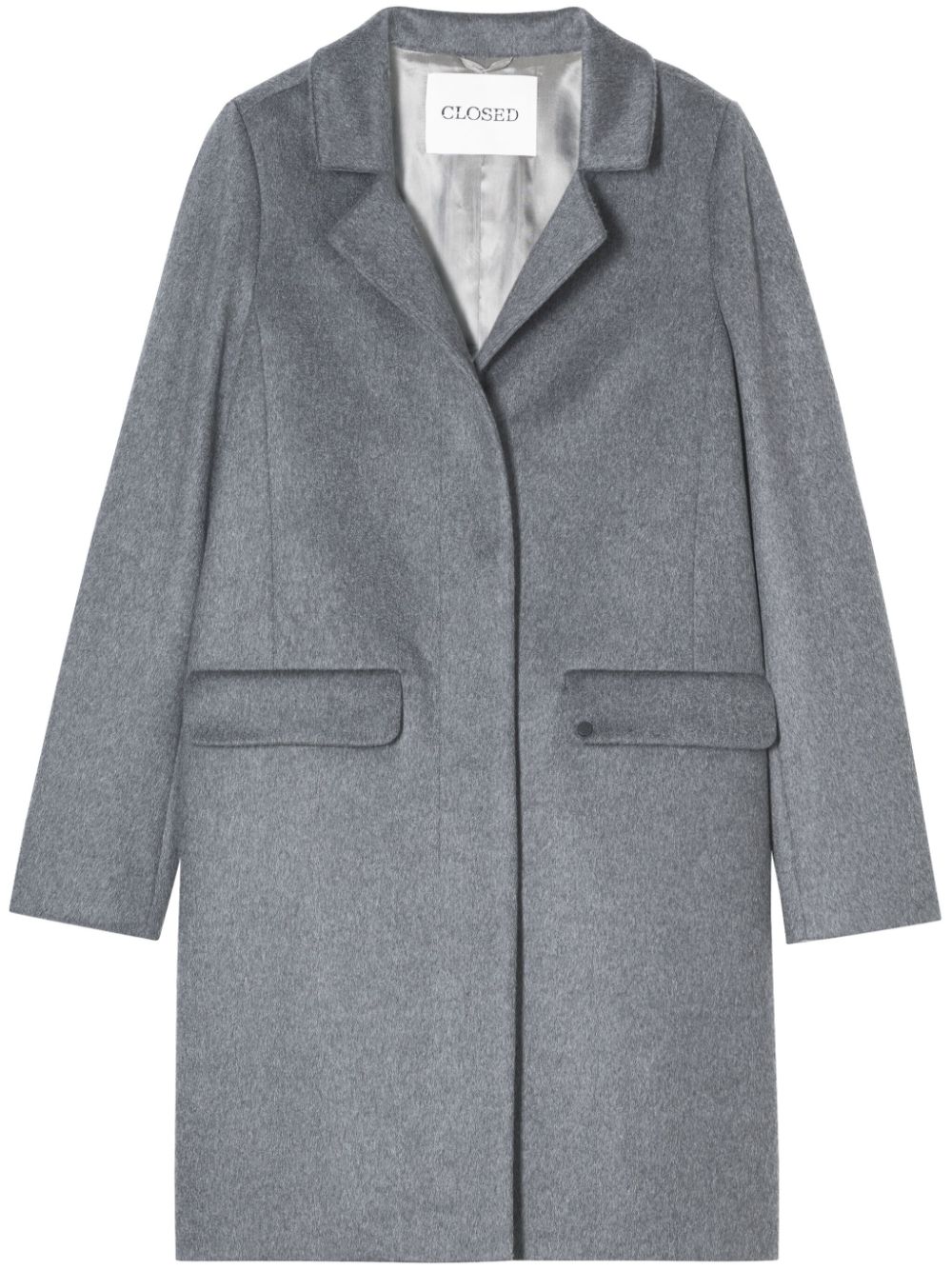 Shop Closed Pori Single-breasted Coat In Grey