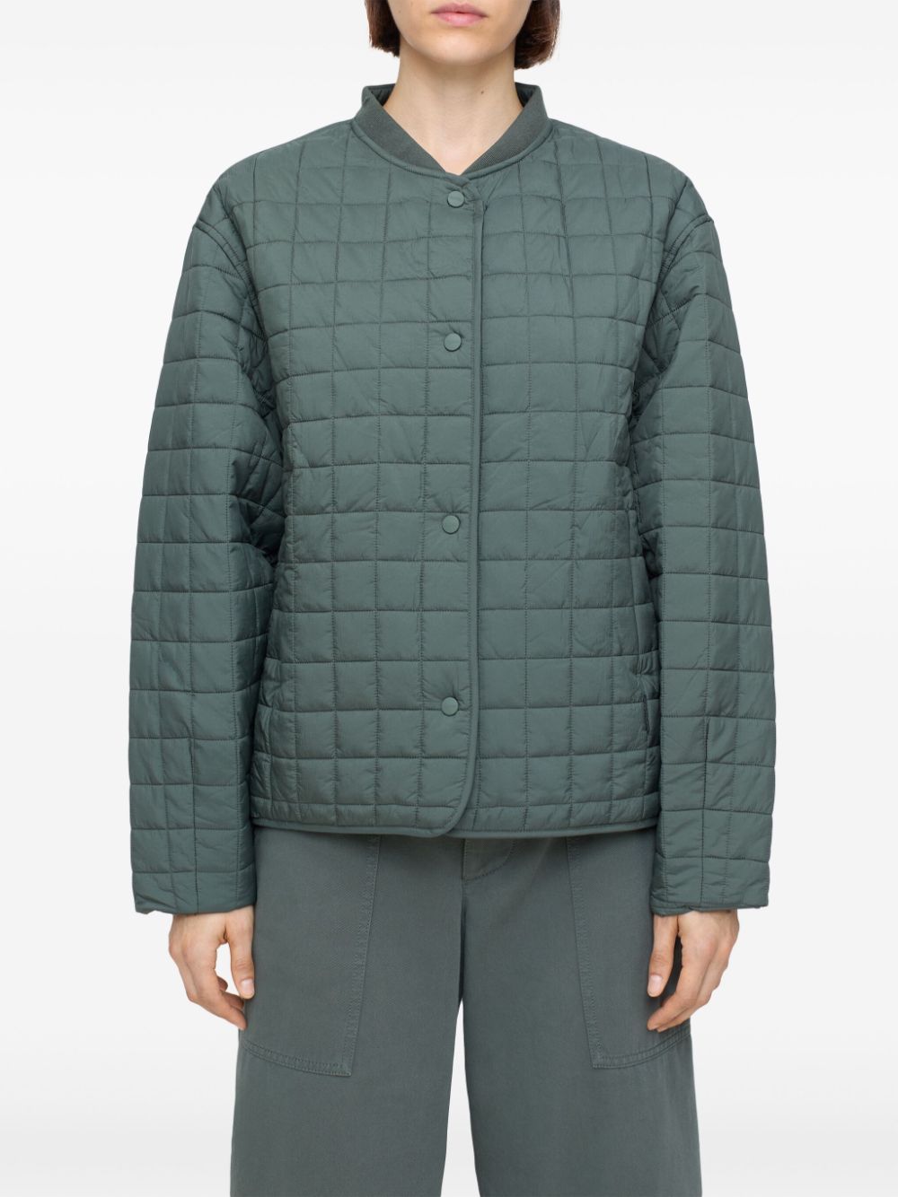 Shop Closed Quilted Jacket In Green