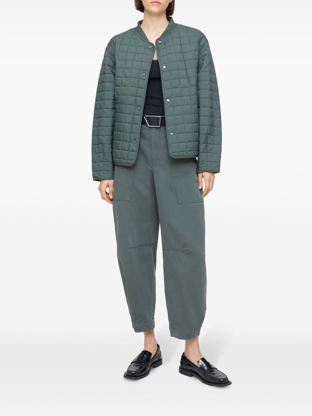 Shop Closed Quilted Jacket In Green