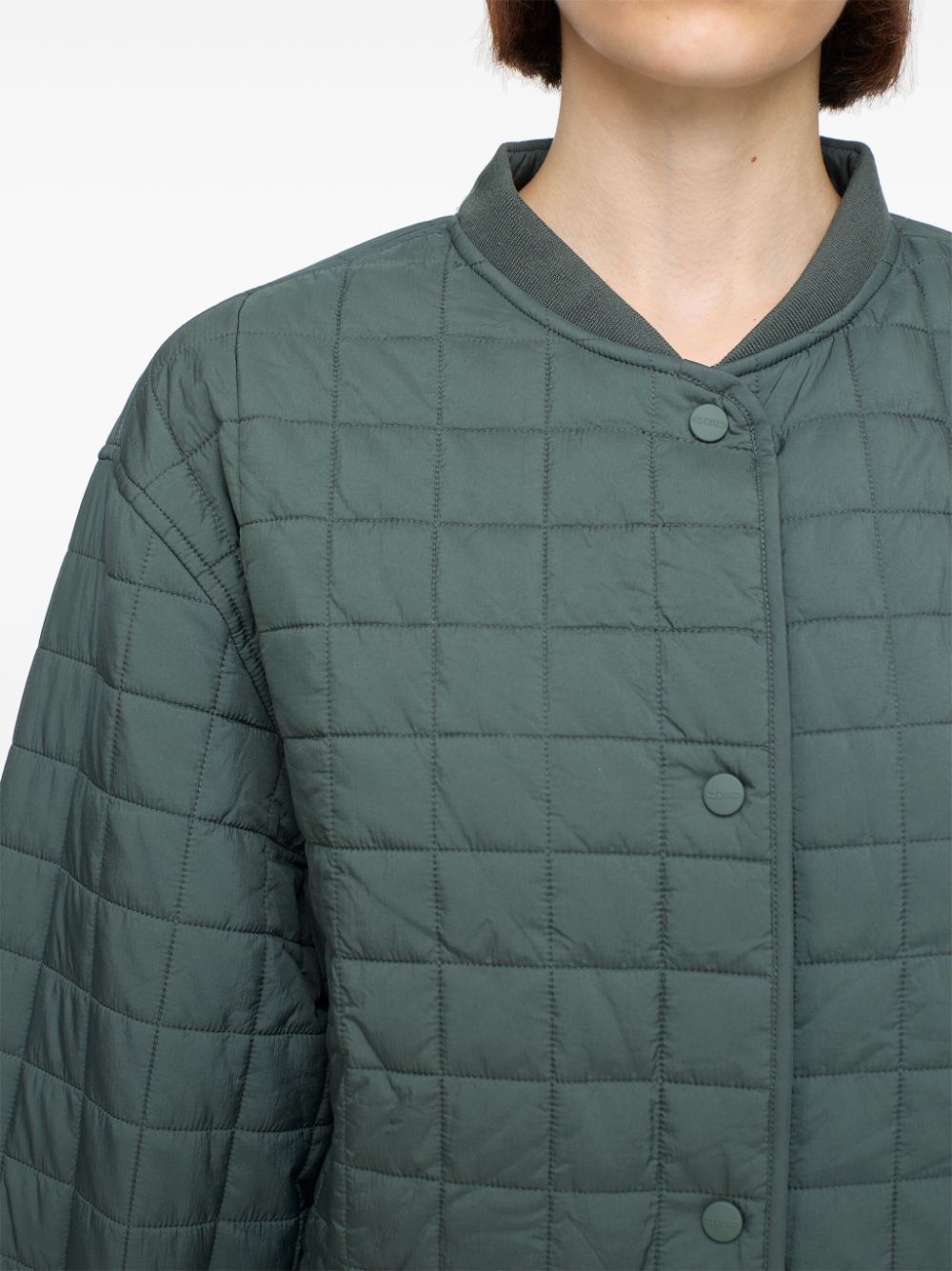 Shop Closed Quilted Jacket In Green