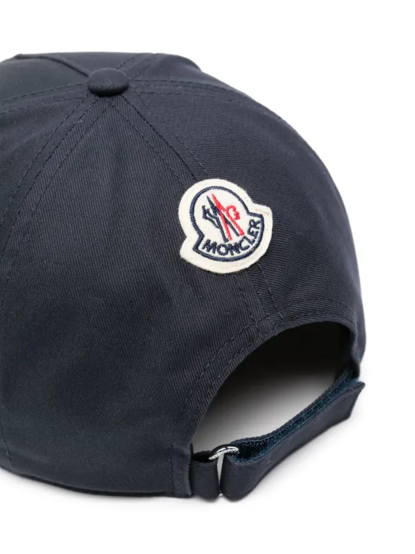 Moncler logo patch Baseball Cap Blue FARFETCH