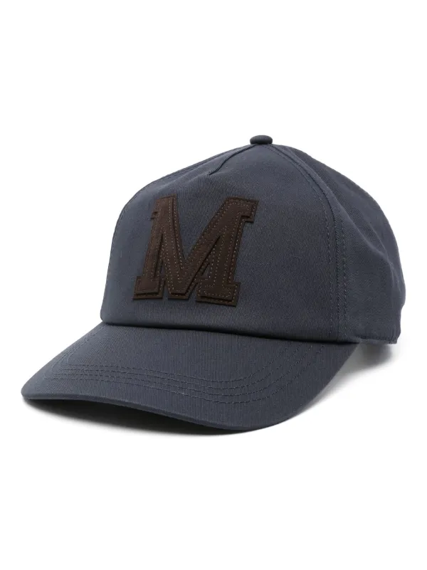 Moncler logo patch Baseball Cap Blue FARFETCH HK