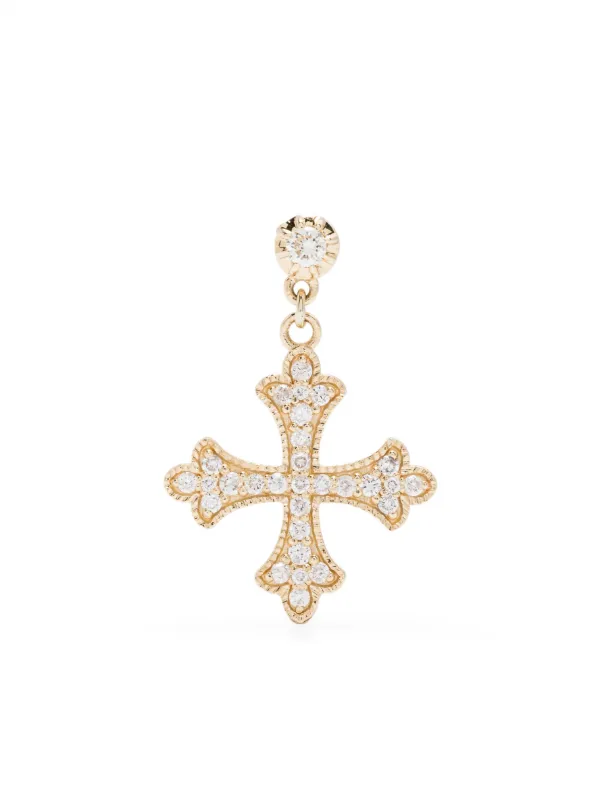 Jacquie Aiche 14kt Yellow Gold Sophia Diamond Earring