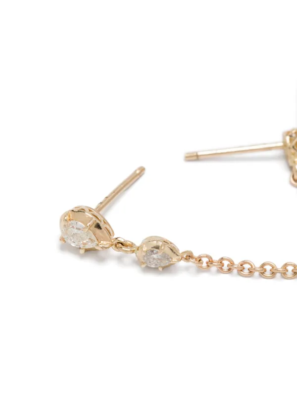 Jacquie Aiche Sophia ダイヤモンド ピアス 14Kイエローゴールド 