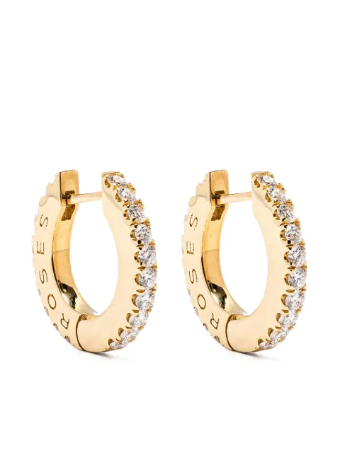 Roses Metals 14kt yellow gold diamonds huggies