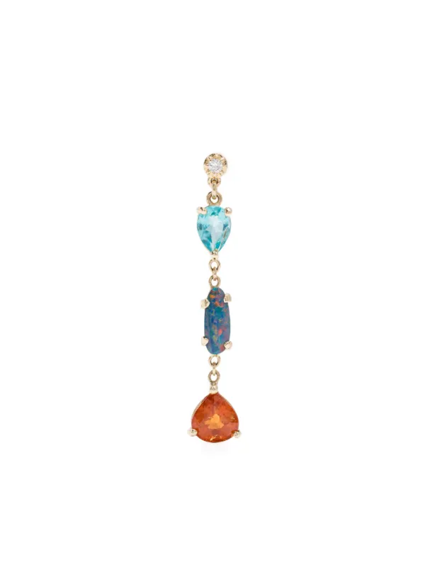 Jacquie Aiche 14kt Yellow Gold Sophia Multi-stone Earring