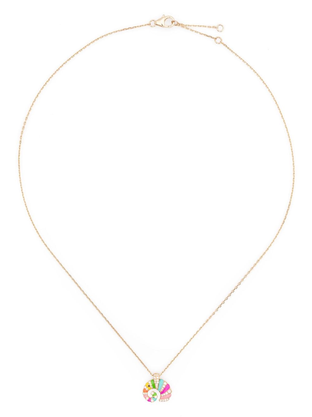 Yvonne Léon 9kt yellow gold diamond necklace - Oro