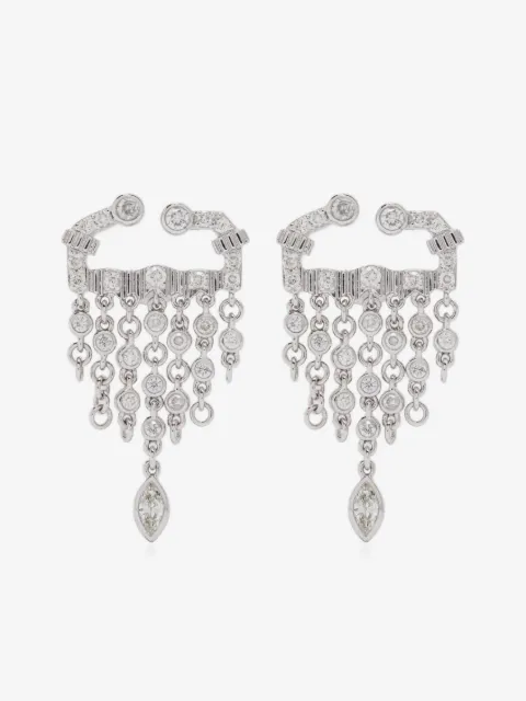 Yvonne Léon 18kt white gold diamond earrings