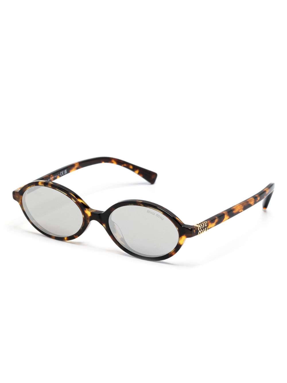 Miu Miu Eyewear Regard zonnebril met ovaal montuur - Bruin