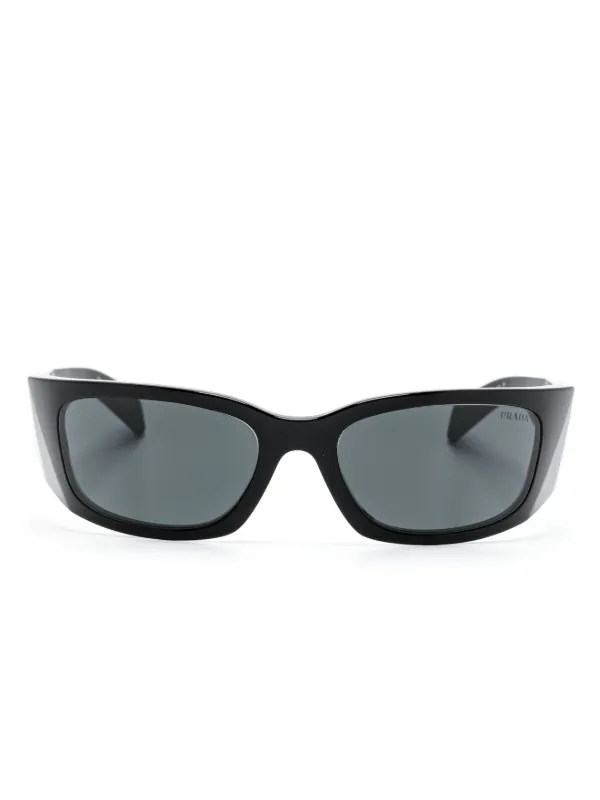 Prada Eyewear A14S シールドサングラス | ブラック | FARFETCH JP