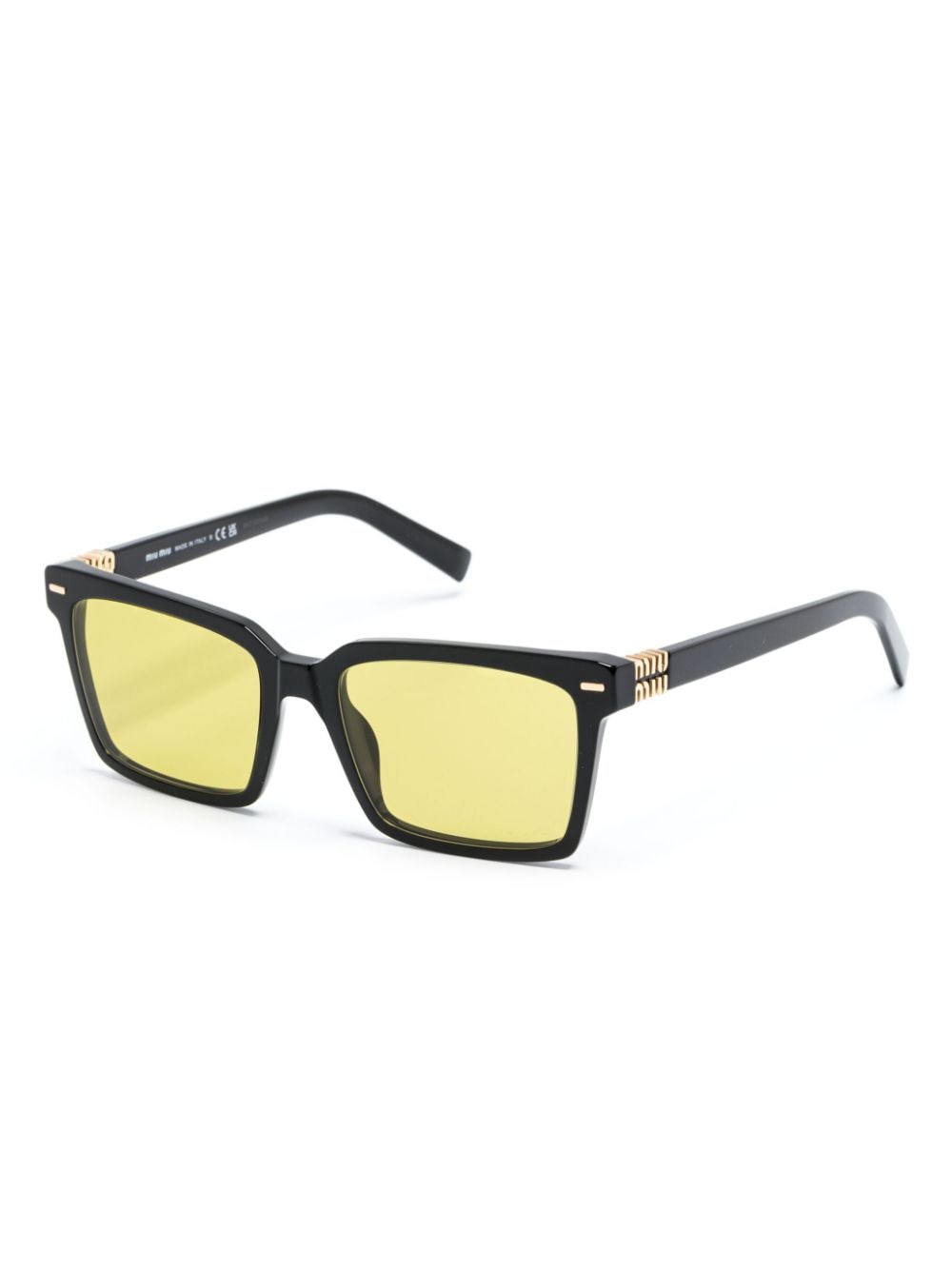 Miu Miu Eyewear 13ZS zonnebril met vierkant montuur - Zwart