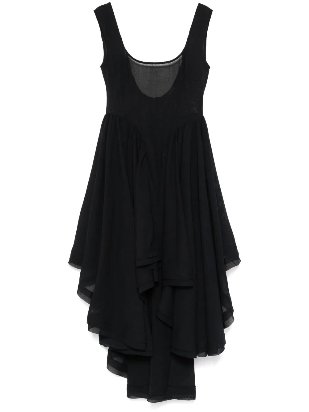 Elena Velez ruffled cocktail dress - Black