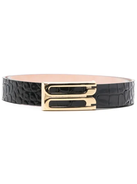 Victoria Beckham embossed-crocodile leather belt   