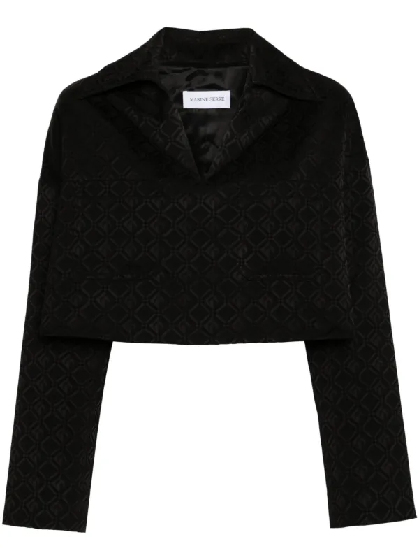 Marine Serre モノグラム トップ | ブラック | FARFETCH JP