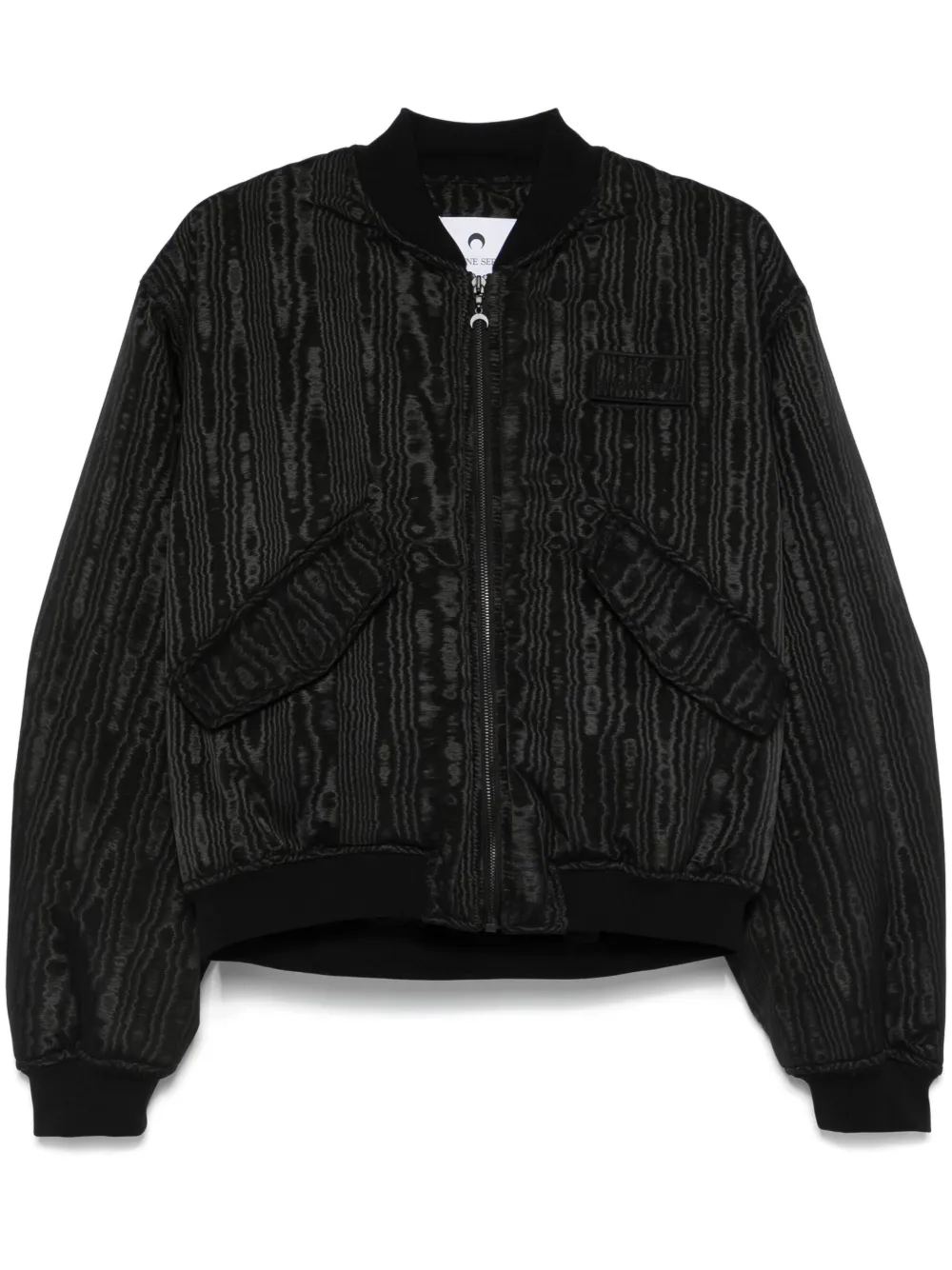 Marine Serre Bomberjack met moire-effect Zwart