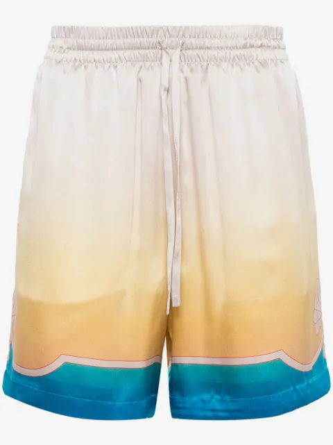 Casablanca L'Arc Coloré silk shorts