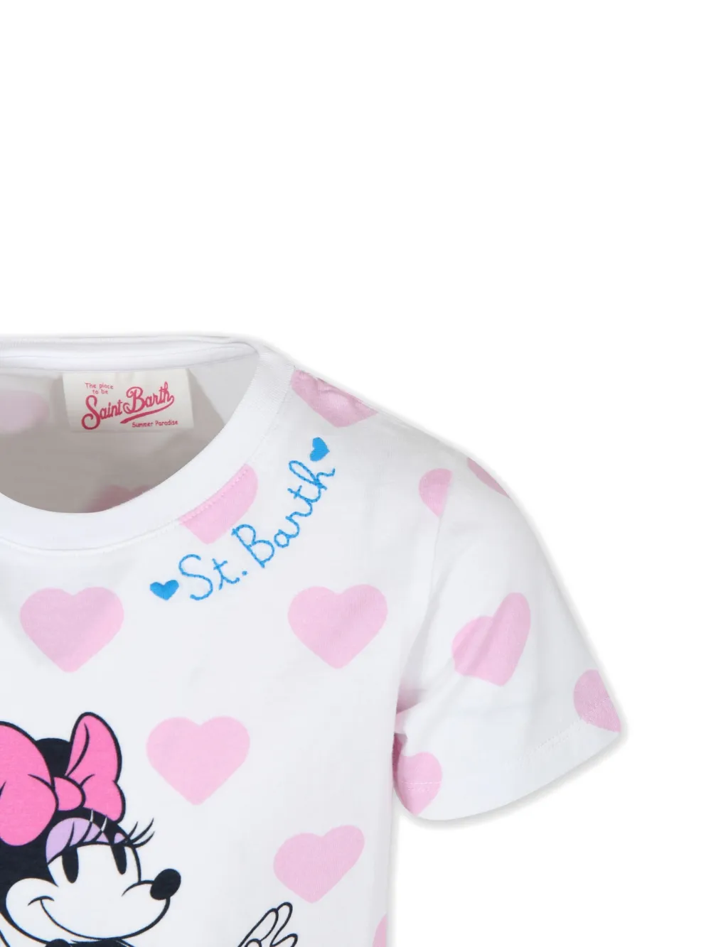 MC2 Saint Barth Kids x Disney katoenen T-shirt met hartprint Wit