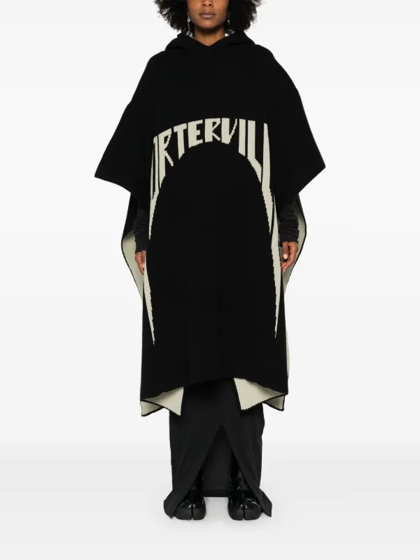 Rick Owens Knitted Poncho | Black | FARFETCH
