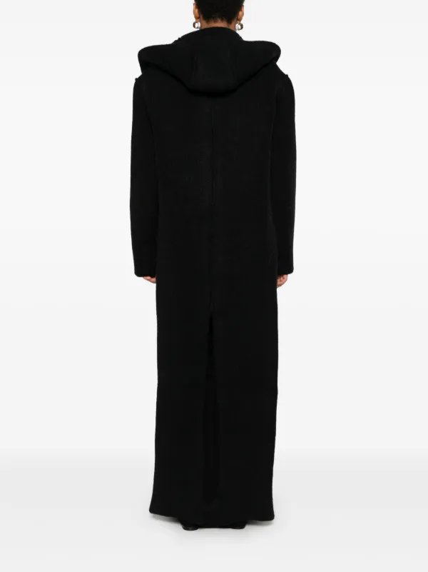 Rick Owens Robe Hooded cardi-coat | Black | FARFETCH