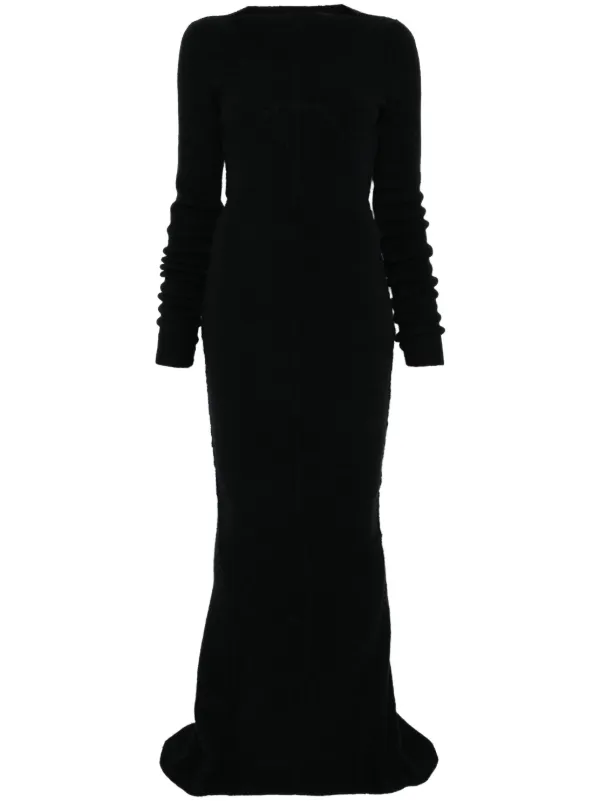 【関税込み】rick owens LUNA' DRESS RICK OWENS Luna open-back brushed-knit gown | NET-A-PORTER