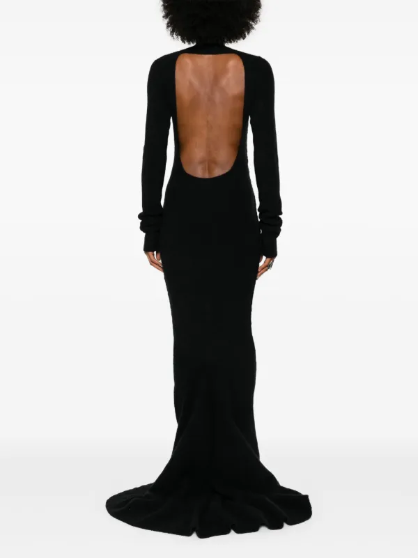 リックオウエンス Rick Owens Open Back Gown Long Dress Rick Owens Luna Gown | Black | FARFETCH