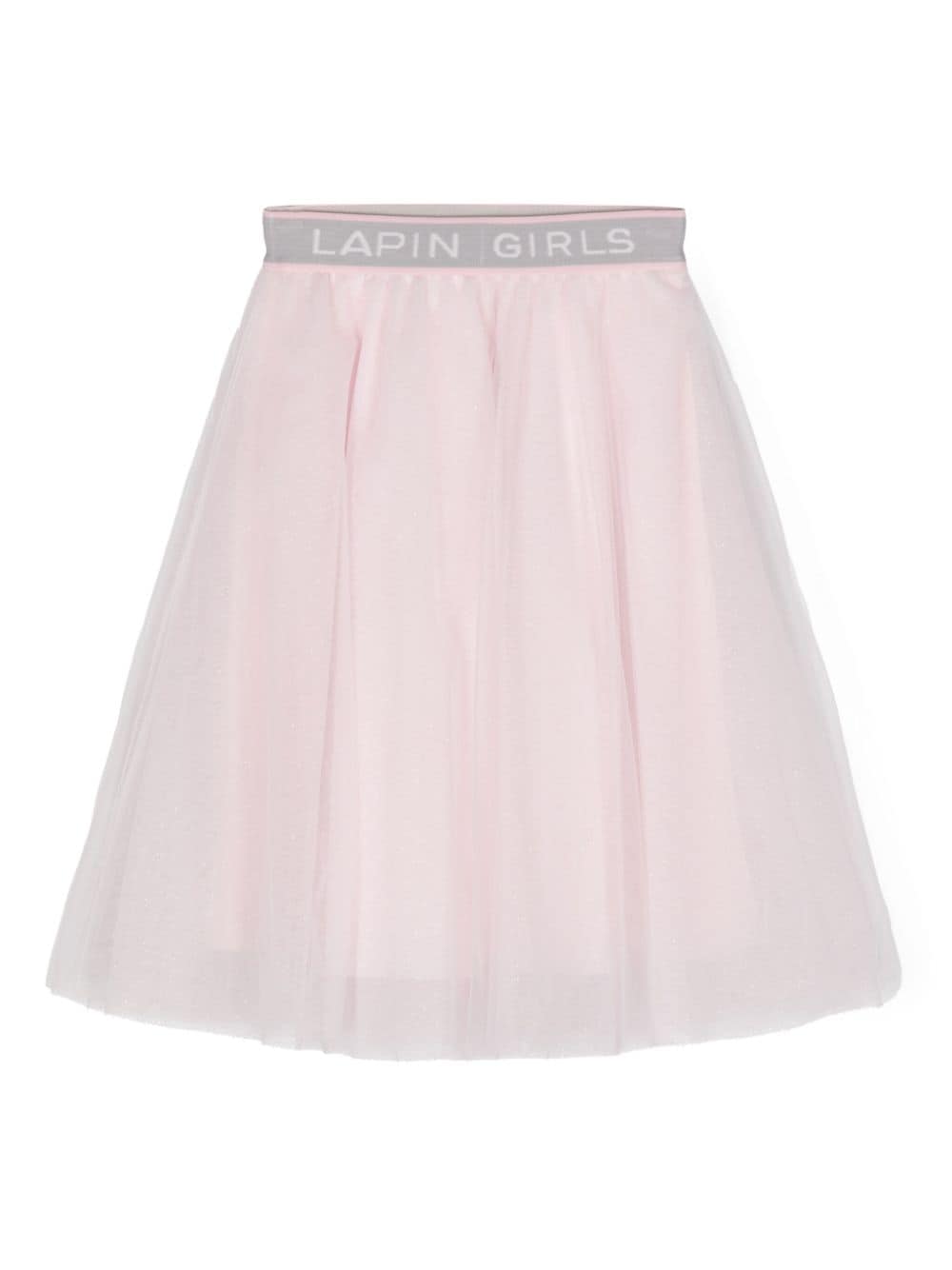 Lapin House Logo-waistband Tulle Skirt In Pink