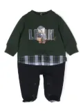 Lapin House teddy bear-print pyjamas - Green