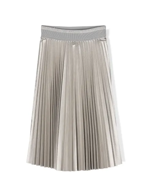 Lapin House metallic-effect pleated skirt