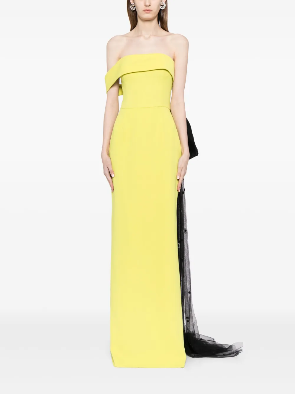 Saiid Kobeisy Off-shoulder avondjurk met strik Groen