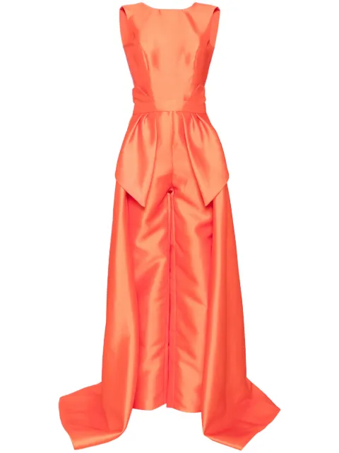 Saiid Kobeisy Mikado detachable overskirt jumpsuit