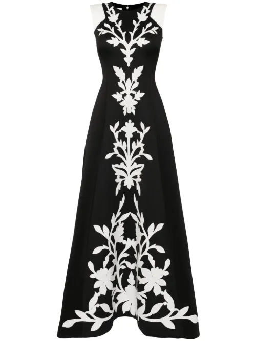 Robe longue à fleurs brodées - Saiid Kobeisy - Modalova