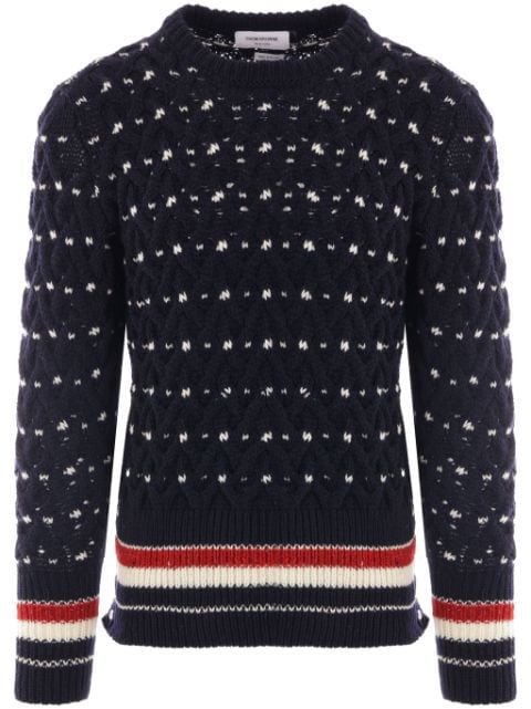 Thom Browne Donegal cable-knit jumper