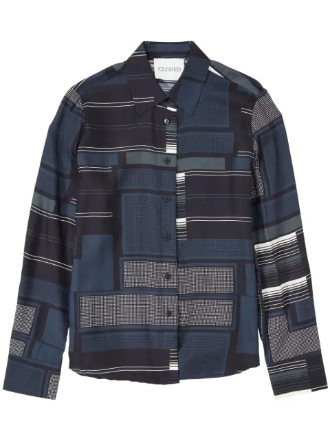 Closed graphic-print long-sleeve shirt