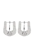 Roses Metals 14kt white gold buckle-motif diamond earrings - Silver