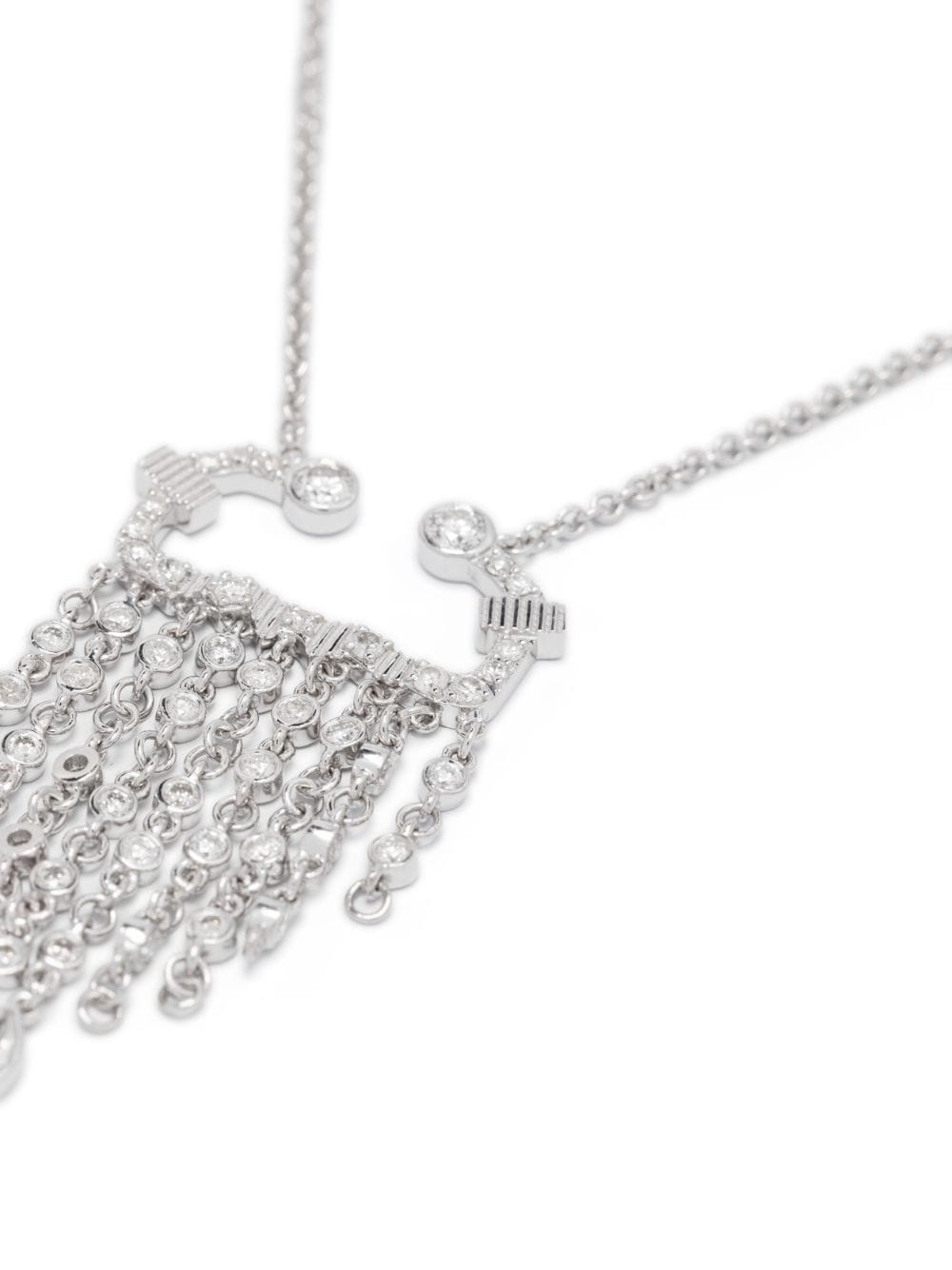 Shop Yvonne Léon 18kt White Gold Collier Scorpio Necklace In Silver