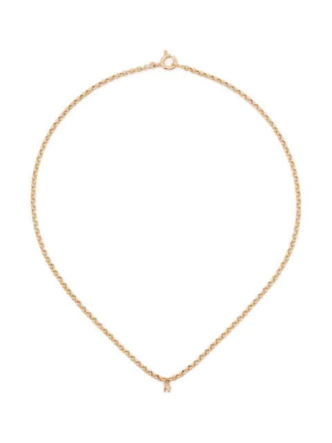 Yvonne Léon 18kt yellow gold Floating Palm Tree diamond chain necklace