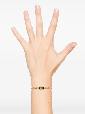 Lizzie Mandler XS リンク バゲット エメラルド ブレスレット Ready To Ship Tagged 