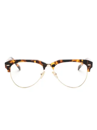 Miu Miu Eyewear SMU09Z pilot-frame Glasses | Brown | FARFETCH TR