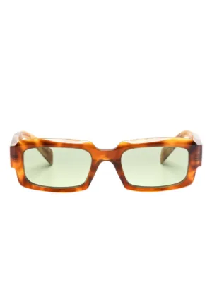 Prada Eyewear スクエアフレーム サングラス | ブラック | FARFETCH JP