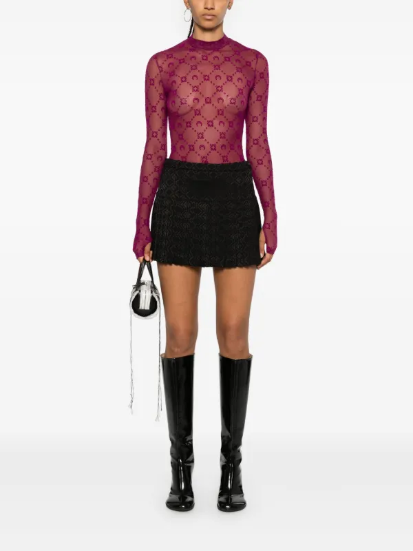 都内で Mini Diamond-jacquard Moon Serre Marine Skirt FARFETCH | Black | スカート
