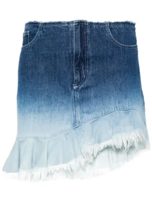 Wrap Buckle Frill Denim Skirt by Marques ' Almeida- La Garçonne