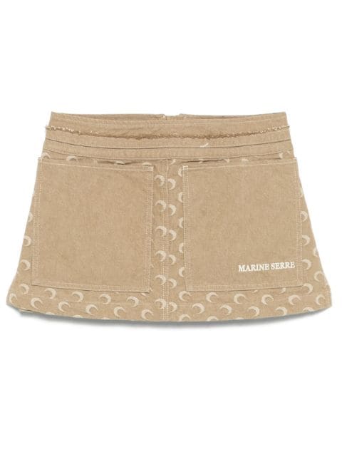 Marine Serre Moon-jacquard mini skirt