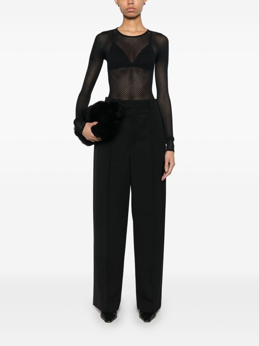 WARDROBE.NYC x RHW Web bodysuit - Zwart