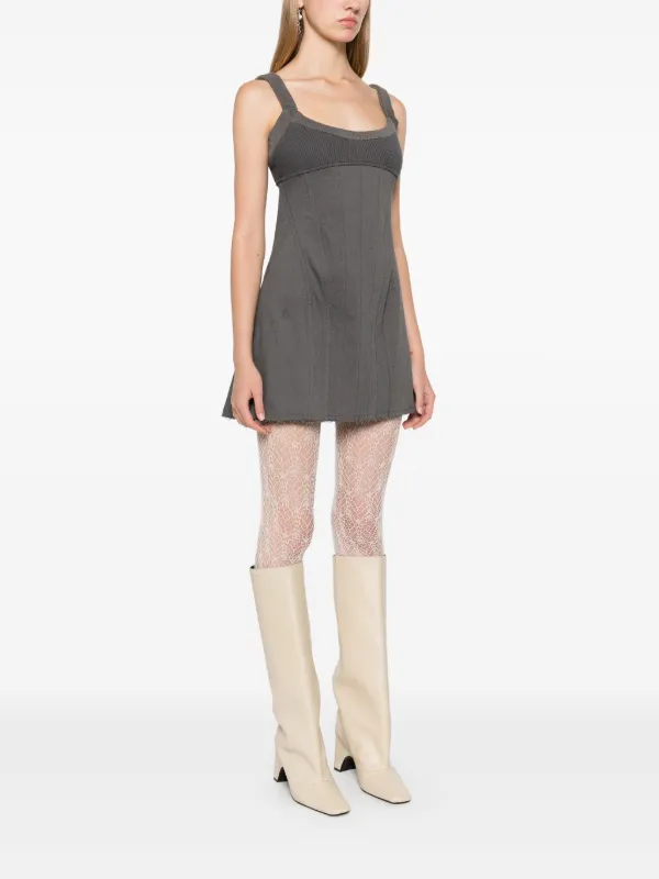 summer knit mini dress Chiara Knitted Mini Dress in Neutral